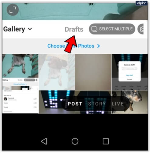 how to access drafts on instagram 