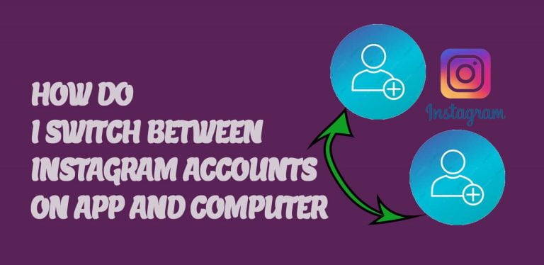 How do i switch between instagram accounts on computer
