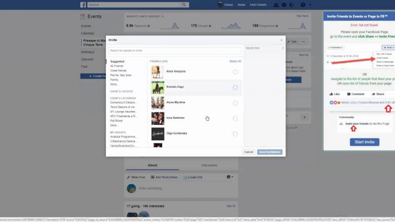 Facebook event