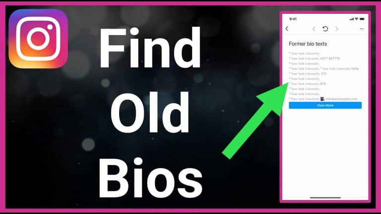 How to see old instagram bios