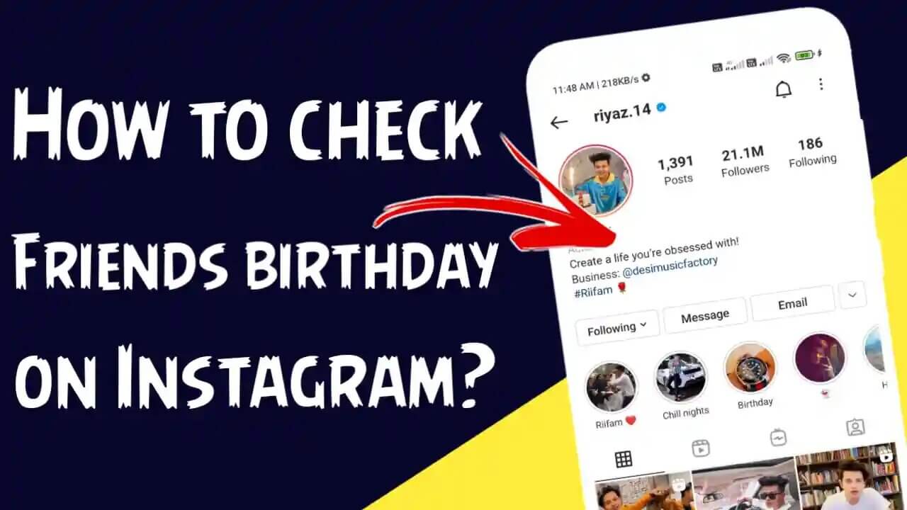 how to find someone's birthday on instagram?