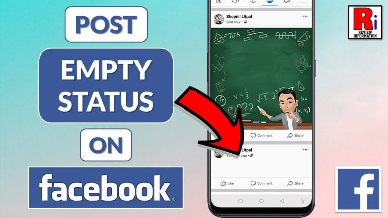 How to Make Blank Status or Comment on Facebook