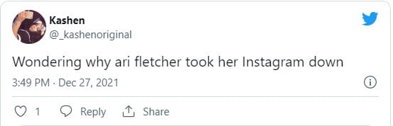 Ari Fletcher’s Instagram Account is Currently Disabled.