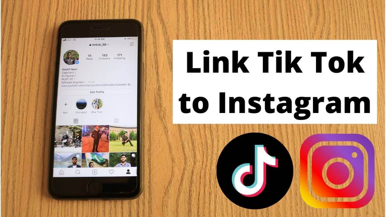 How to put instagram on tiktok