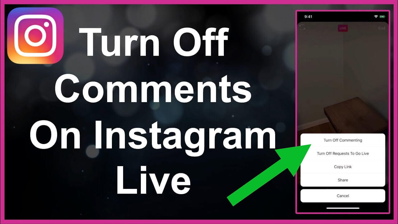 How to hide comments on ig live
