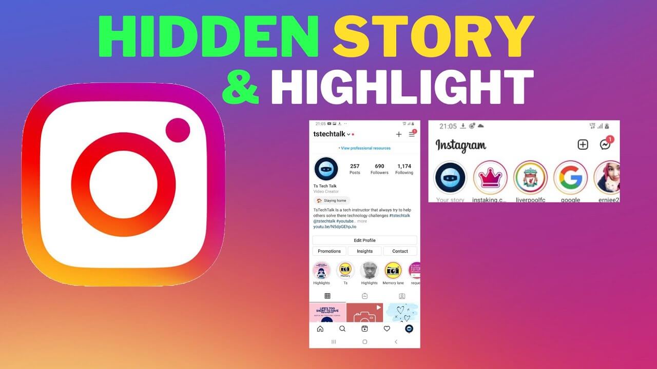 Hide Instagram highlights