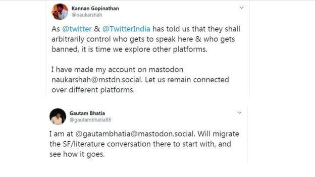Indian Twitter users announcing they are going to Mastodon