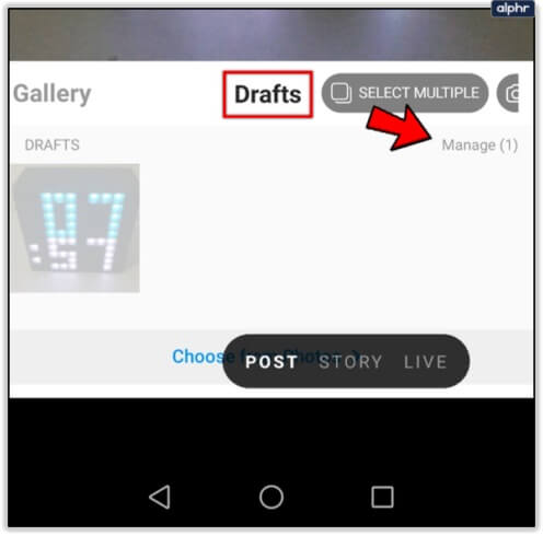 how to access drafts on instagram 