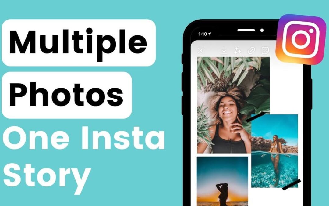 how to add 2 photos to an Instagram story